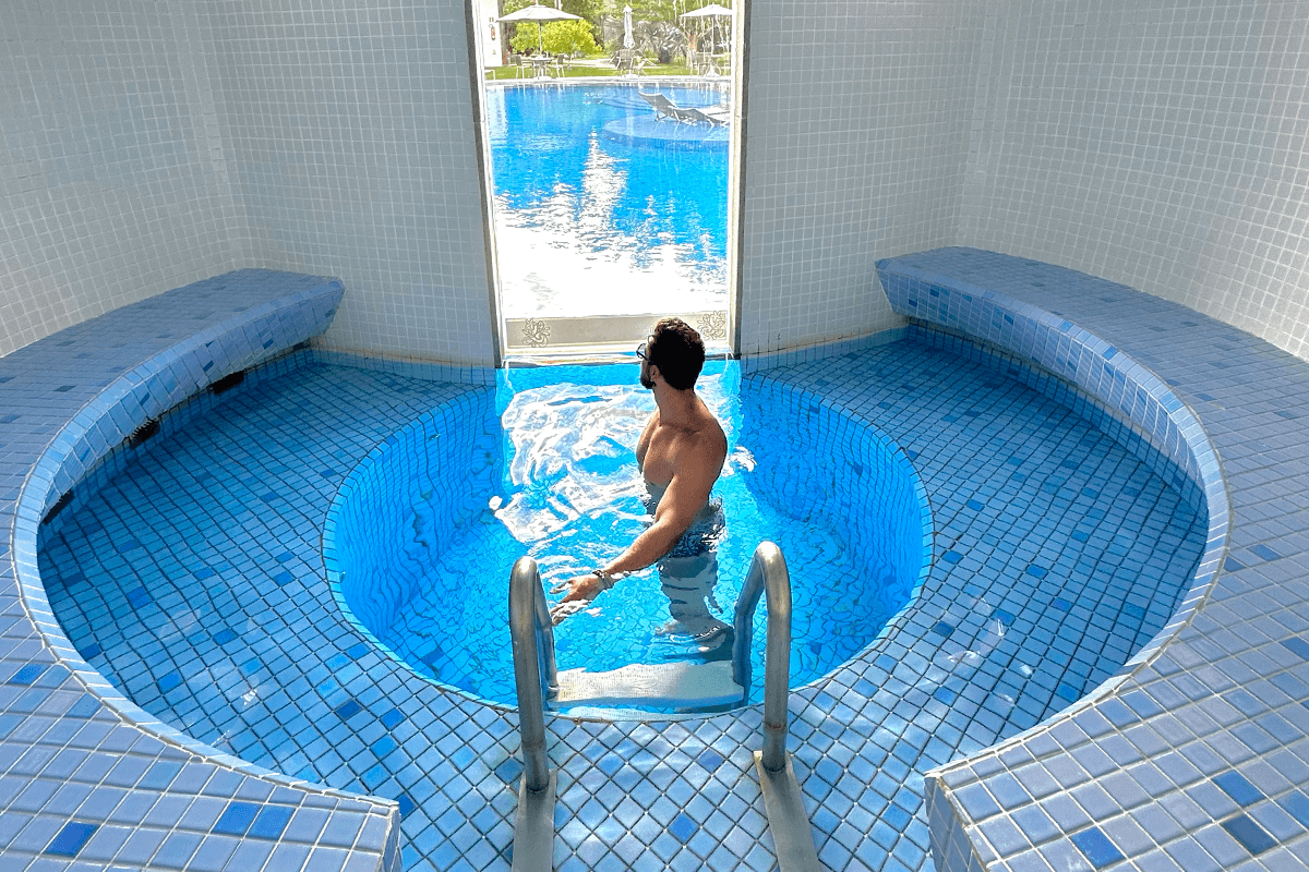 Piscina panorâmica e sauna
